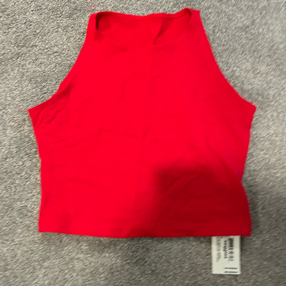 American Apparel Red Sleeveless Crop Tank Top Size Large